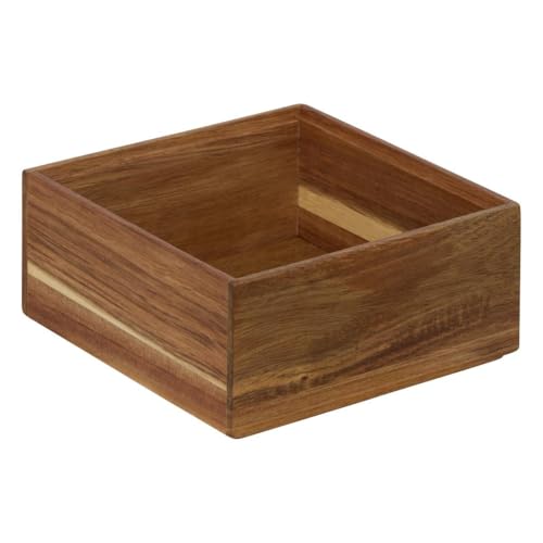 5Five - Organiseur TIDY SMART ACACIA Marron en Acacia et MDF - 15x15x7cm - Rangement Salle de Bain, Organisateur Cosmétiques, Accessoire Beauté