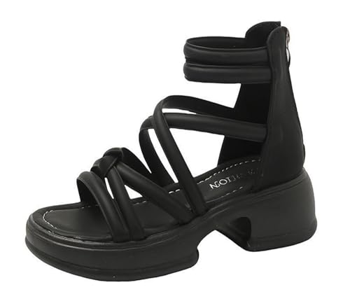 Women's Walking Sandals Women's Shoes Flat Comfortable Beach Shoes Strap Round Head Casual Summer Flat Non-slip Outside Wear