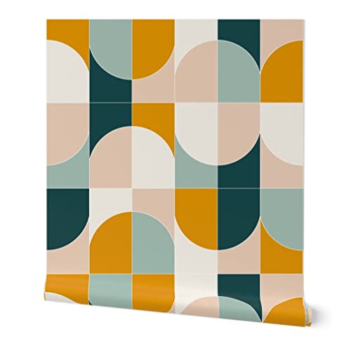 Spoonflower Commercial Grade Wallpaper 27ft x 2ft - Bold Geo