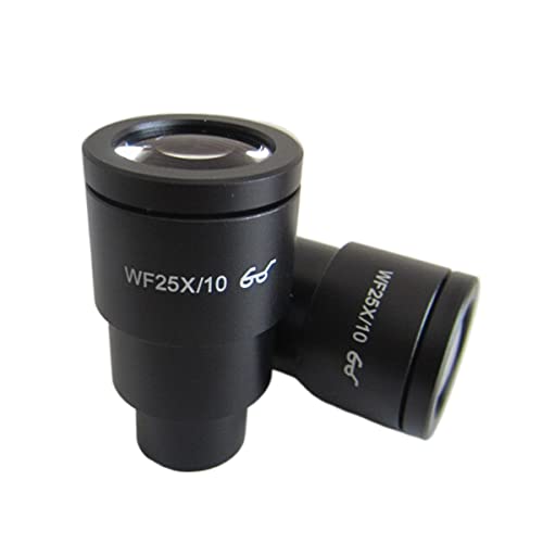 Microscope WF10X 15X 20X Wf25x WF30X 20mm 10mm 9mm Optical Glass Microscope Eyepiece Lens Mounting Size 30mm(2pcs WF25X)