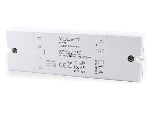 YULED SR-2309S-CCT DALI DT8 LED Controller Decoder 2-Kanal 2x5A max.10A 12-24V DC für vielseitige Anwendungsmöglichkeiten