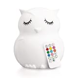 Lumipets Owl, Kids Night Light, Silicone Nursery Light for Baby and Toddler, Squishy Night Light for