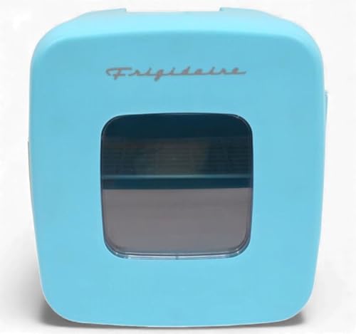 Image of Frigidaire Retro 12 Can 9 Liter Mini Beverage/Skincare Cooler, Includes 110V home power cord & 12V DC car adapter, Thermoelectric cooling - EFMIS351-BLUE
