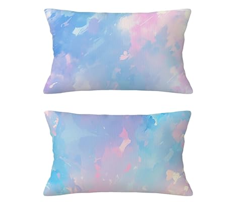 Cojines Sofa Color Funda Cojin 40x60cm Juego de 2 Cojines Otoño Impermeable Funda de Almohada Gradiente Cojin Terciopelo con Cremallera Invisible para Jardín Silla Camping Halloween Decorations md-871