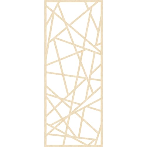 Image of Conway Decorative Pierced Fretwork Wood Wall Panels, 33 3 /8 inchW x 84 3 /8 inchH x 3 /8 inchT, Birch