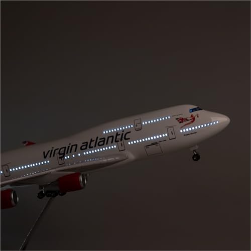 Modelo de avión Civil B747-400 a escala 1/150 con iluminación LED interna 7