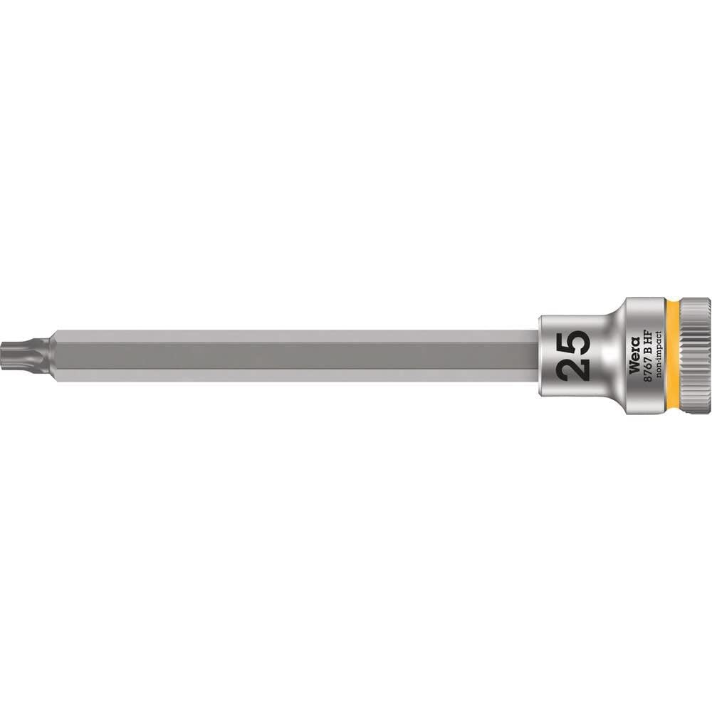 Wera Yellow 05003063001 8767 B Holding Function Torx Zyklop Bit-Socket, 3/8-Inch, Tx 25 X 107 Mm