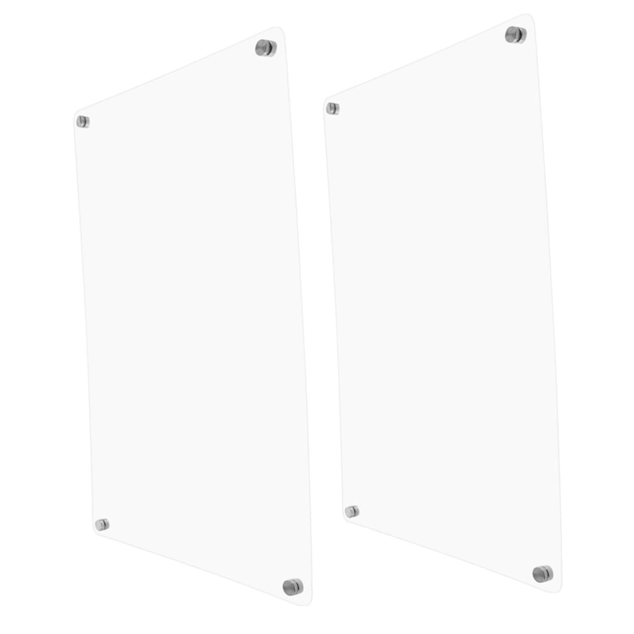 Petit Tableau Blanc Magnétique Transparent en Acrylique 2 Pièces