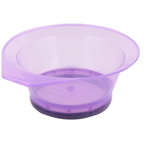 Anneome 2 pièces Bol à Teinture Cheveux Transparent Outil Salon Coiffure Pratique Bol Mélange Couleur Réutilisable pour Teinture DIY Couleur Aléatoire Couleur Aléatoire