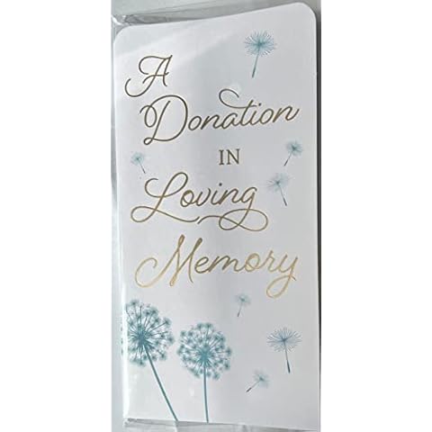 Sympathy Donation Bereavement Condolence Funeral In Memoriam 3 Fold Money Wallet - Donated in Loving Memory - Money Gifting/ Donating With Golden Foil Cover