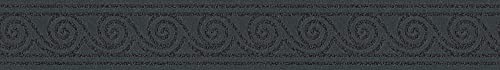 A.S. Création Moderne Wellen Bordüre Schwarz Glitzer Selbstklebend 384041 5,00 m x 0,08 m Made in Germany
