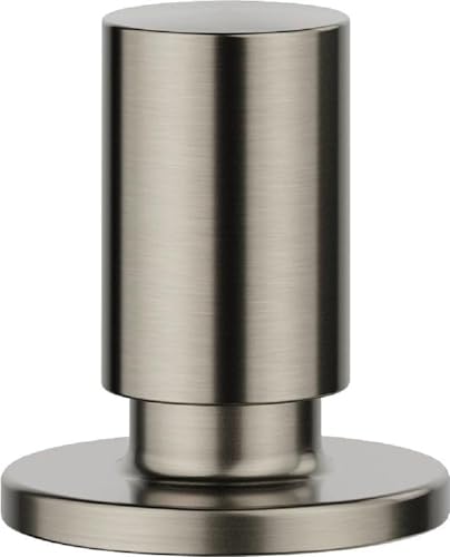 BLANCO Zugknopf rund satin platinum | Erforderliches Loch / Bohrdurchmesser: 14 - 35 mm | Kombinierbar mit allen BLANCO Spülen und Ablaufgarnituren