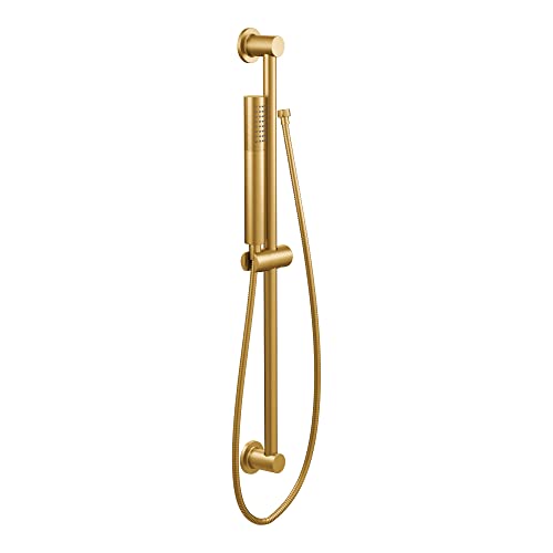 Moen 3887EPBG Modern Eco-Performance Handshower Handheld Shower with 30-Inch Slide Bar and 69-Inch Metal Hose, Brushed Gold