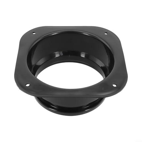 Vibsky Adaptador de brida de conducto de ventilación, conector cuadrado a redondo de plástico, para tubos de 75/100/125/150/200/250/300 mm, polipropileno