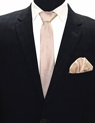 Image of TIE STUDIO Men's Necktie Pocket Square & Cufflink Set | Standard | Jacquard Fabric | Superior Stitching |