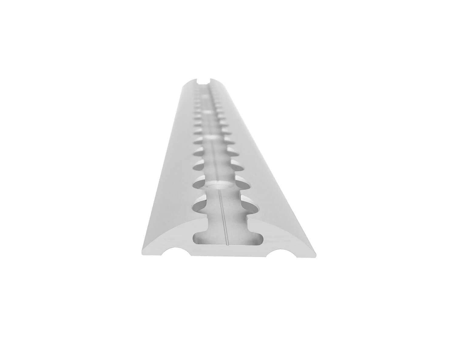 Airlineschiene halbrund, gebohrt, 50 x 11,5 mm, 500 mm, 4er Set | Zurrschiene | 50 cm | kompatibel mit Fittingen | Silber eloxiert | für Transporter, Wohnwagen, Sprinter | 0,5 m
