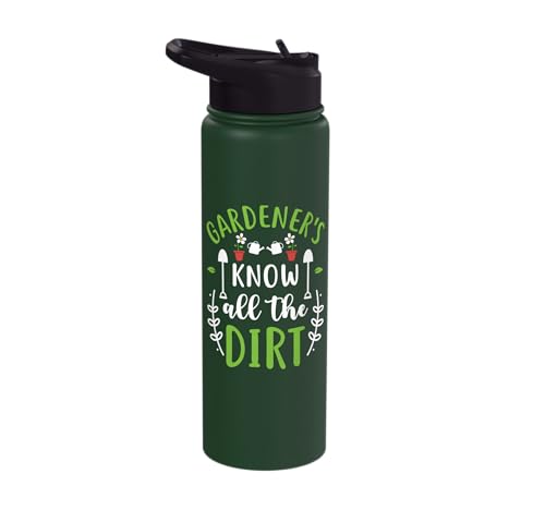 Funny Gardener Know All The Dirt Gardening Plant Lover Stainless Steel Insulated Water Bottle