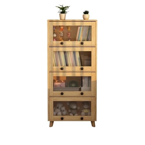 Estantería de almacenamiento de madera con...