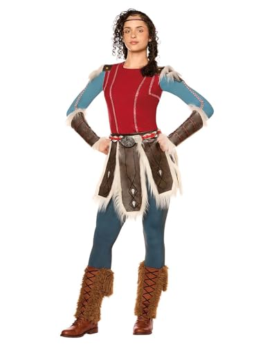 Spirit Halloween How to Train Your Dragon Astrid Adult Costume Officially Licensed HTTYD Cosplay Outfit Viking Costume Women Size ADULT EXTRA LARGE Standard White
