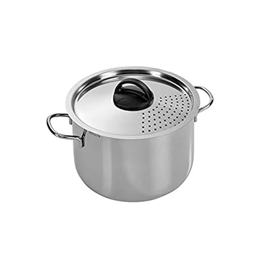 Scolaveloce ø22cm, Made in Italy, Acciaio Inox 18/10, Gas, 3 operazioni con una sola pentola (cuocere, scolare, condire), PFAS free
