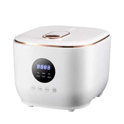 低糖質3L炊飯器&低糖質-5in1マルチ、スチーマーバスケット付き、24Hタイマー&8H保温、ノンスティックポット家庭用小型スマート低炭水化物 日本規格110V一人暮らし コンパクト (白+低糖質の蒸し器,日規110V)