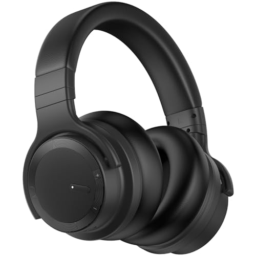tapaxis Active Noise Canceling Headphones Bluetooth Headphones Over Ear Headphones Wireless Headphones Noise Cancelling with Protein Earpads, HiFi Audio, 30H Playtime, Black