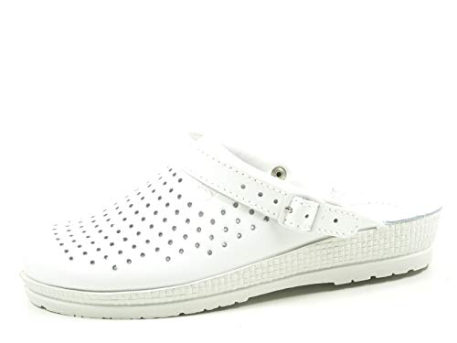 Rohde Neustadt d Clogs Damen Arzt Krankenhaus Hausschuhe Schuhe 1445 weiß,...