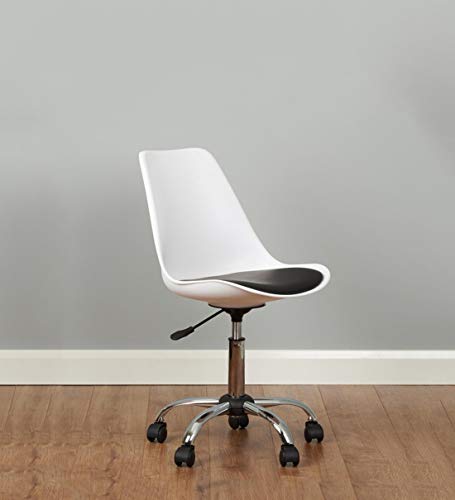 Image of Modern Guest Chair (Metal, Black & White)