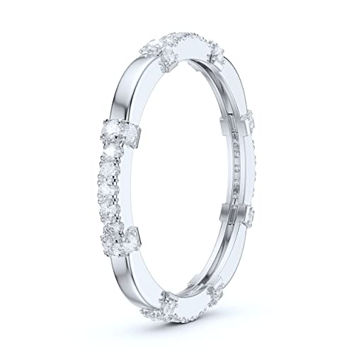 14k White Gold Petite Wave Shape Simulated Diamond or Genuine Moissanite Wedding Band Eternity Ring4