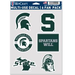Ventilateurs Michigan State Spartans lot de 6 à flux d'air réglable