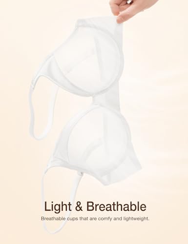 Image of Wingslove Women's Sheer Lace Bra Demi Through Mesh Bralette Unlined Underwire Support Non Padded