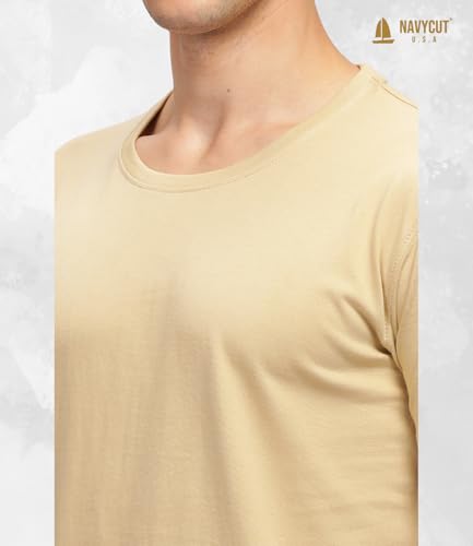 Image of Men T Shirt Cotton Round Neck | Solid Cotton Tee Half Sleeve | Breathable Casual T Shirt for Men | Stylish Round Neck Casual Wear | 12 Colors
