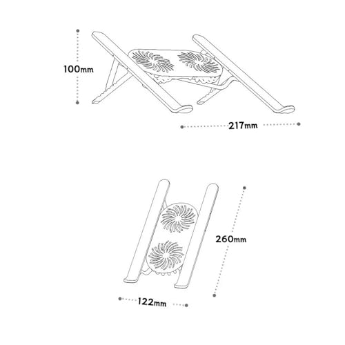 Base para Laptop con Doble Ventilador y Soporte Ajustable miniatura 2