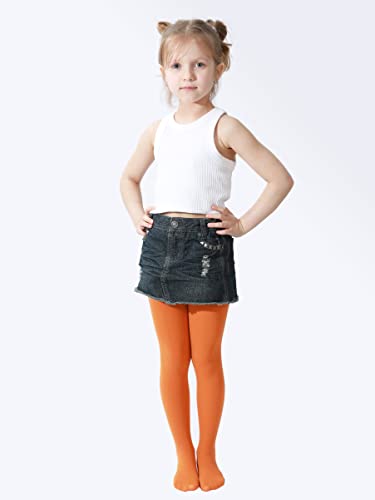 Image of EVERSWE Girls Semi Opaque Footed Tights, Microfiber Tights