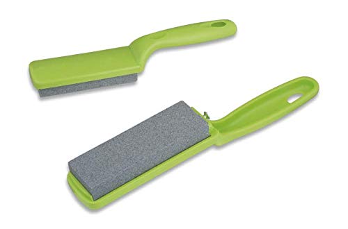 Albainox Piedra de afilar con Mango ABS Top Cutlery, Colores Surtidos, tamaño de 10 x 3,5 cm