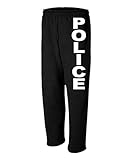 Police - Novelty Duty cops Law Enforcement - Mens Sweatpants, S, Black