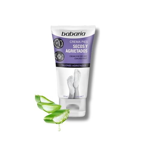 Babaria - Crema Pies Secos Y Agrietados - 150ml | Crema De Pies Y Talones Agrietados | Hidratación Intensa | Aloe Vera Y Y Manteca De Karité | Rapida Absorcion | 100% Vegana