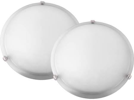Whitfield LightingFM9-16AWCFTWINPACK Twin - Three Light Flush Mount (Pack of 2), Coffee Finish with Acid Wash Glass