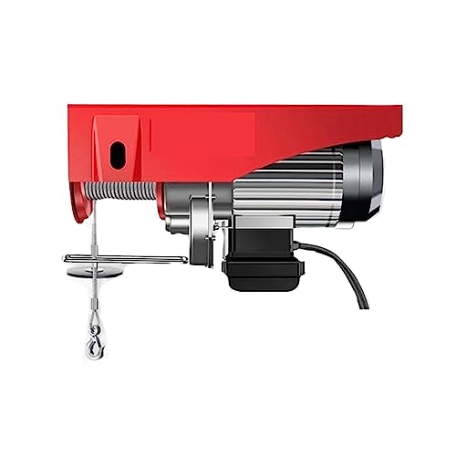Palan électrique miniature domestique, prise de contrôle à distance portative de grue 650W avec prise de treuil plat de fil pour tout-terrain