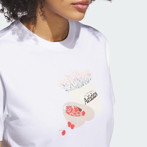 adidas Women's T-Shirt Graphique Farmers Market, White, M