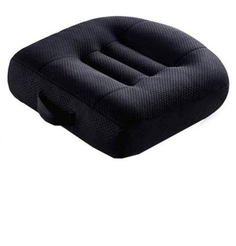 odeer Auto-Sitzerh&ouml;hung, tragbar, f&uuml;r Fahrer, Beifahrer, Sitzkissen, rutschfest, aus atmungsaktivem Netzstoff, 3D, mit praktischem Griff, Schwarz, 15,7 x 15,7 x 4,7 cm