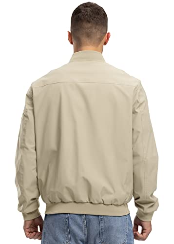 Ysento Men's Bomber Jackets Windbreaker Lightweight Active Performance Track Running Jackets Light Khaki L #TOP4