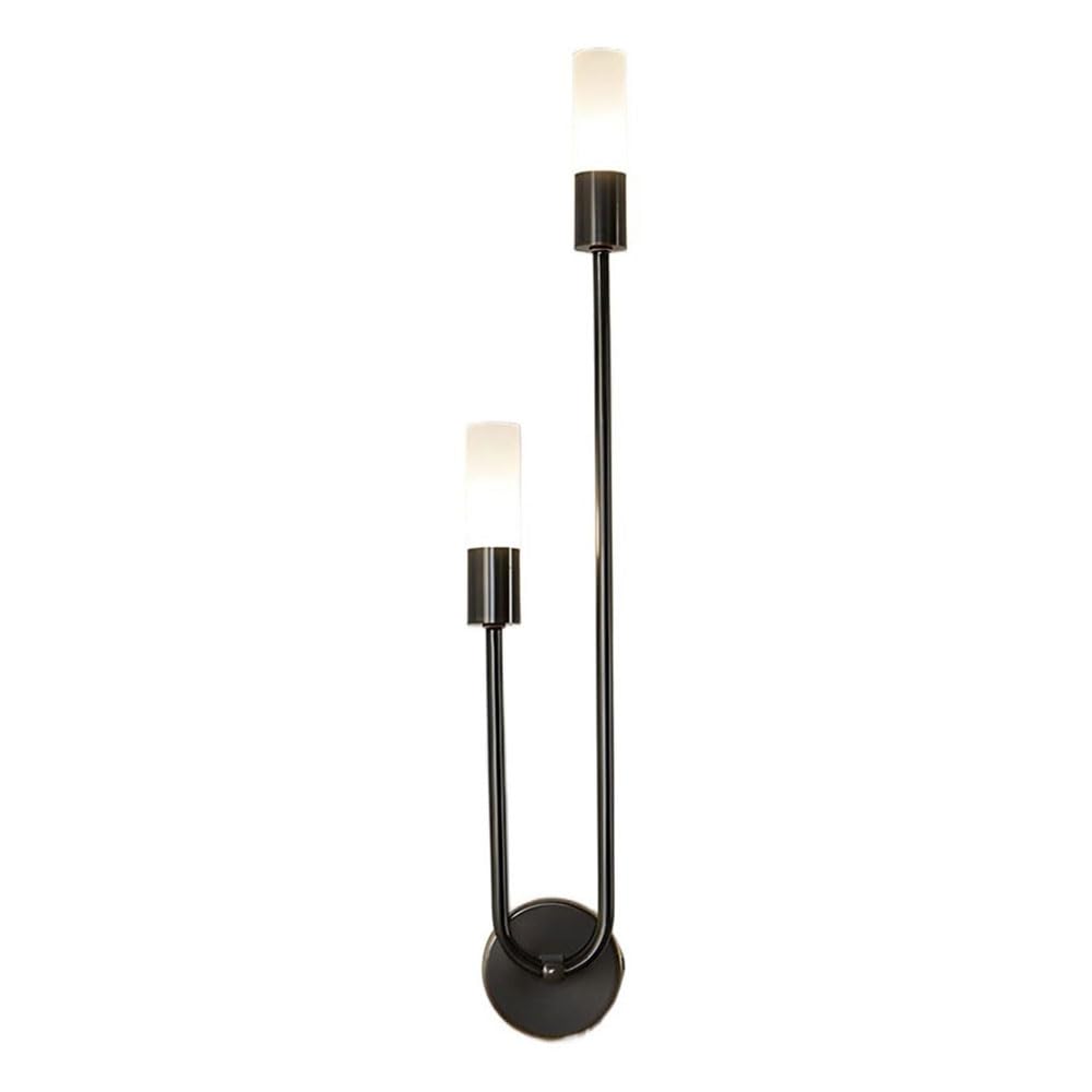 KXEcoLife Modern Wall Sconces with Acrylic Shade: Postmodern Design for Bathroom, Bedroom, Living Room, Hallway, and Stairs Lighting(Black)