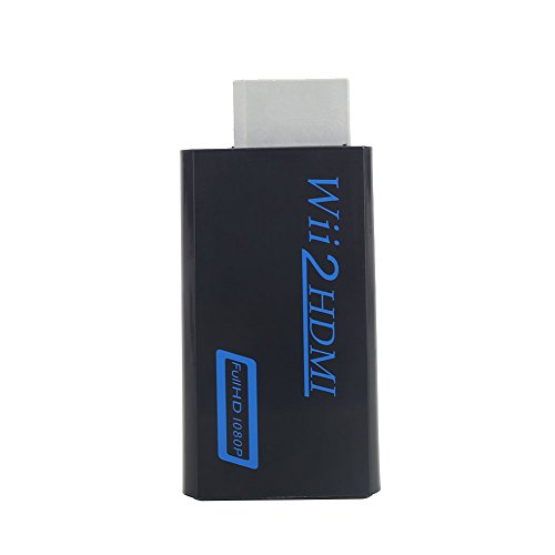 ZZH Adaptador Wii2HDMI Universal Full HD 3,5 mm Saídas de vídeo Plug and Play_Branco
