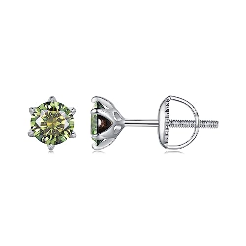 Boucles d'oreilles tige moissanite cadeau idéal pour anniversaire