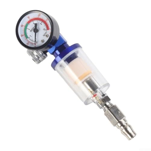 Medidor regulador de aire con filtro separador de aceite y agua para herramientas neumáticas y compresores de aire, 1/4 pulgadas para rosca NPT, control de presión de 5-10 bar, 20 para Mi(A)
