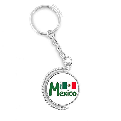 Llavero de bandera de México giratorio el regalo ideal para amigos y viajeros