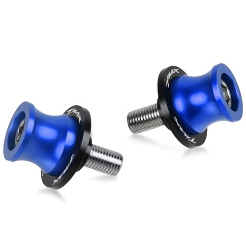 YIEBA 2 Stück Schwingenständer, M6-Motorrad-Schwingenklinkenstützen für T MAX TMAX 500 530 T-MAX 530 DX SX 2004–2019 Schwingenspulen-Schieber für Moto (blau)