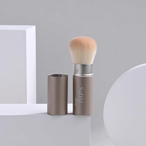 Retractable Kabuki Makeup Brush for Powder Cream, Liquid Foundation, Sunscreen, Blush, Blending & Bronzer - Image 2