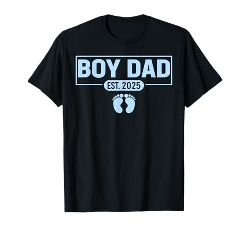 Men boy Dad Est 2025 Newborn Daddy Father baby boy son T-Shirt